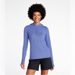 L.L. Bean Everyday SunSmart Hooded Pullover‎ Long-Sleeve Larkspur